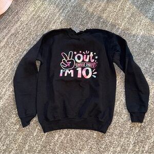 Gildan Heavy Blend Black 10th birthday Sweatshirt